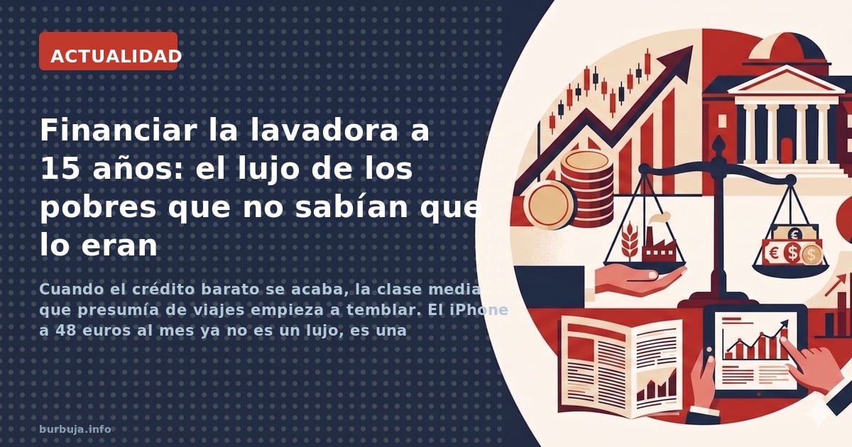 Cuando el crédito barato se acaba, la clase media que presumía de viajes empieza a temblar. El iPhone a 48 euros al mes ya no