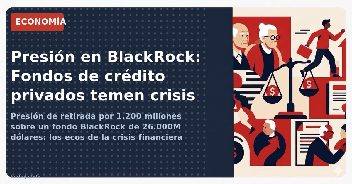 Presión de retirada por 1.200 millones sobre un fondo BlackRock de 26.000M dólares: los ecos de la crisis financiera resurgen