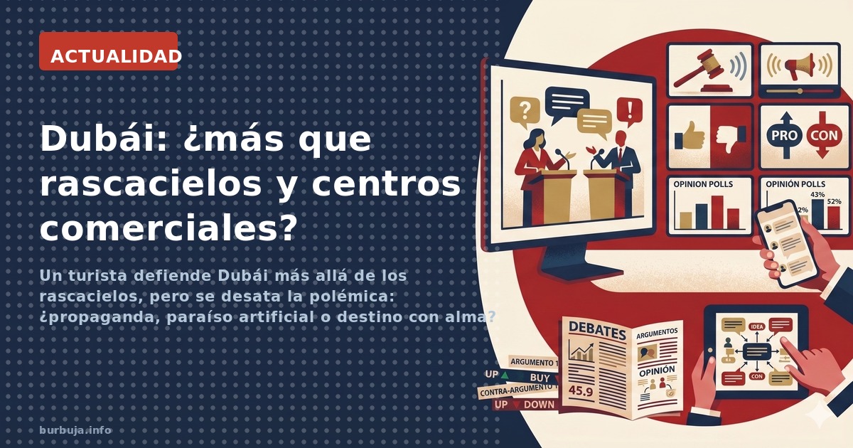 Un turista defiende Dubái más allá de los rascacielos, pero se desata la polémica: ¿propaganda, paraíso artificial o destino 