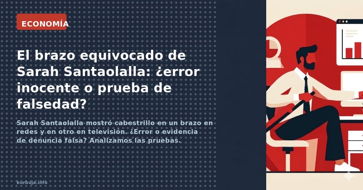 Sarah Santaolalla mostró cabestrillo en un brazo en redes y en otro en televisión. ¿Error o evidencia de denuncia falsa? Anal
