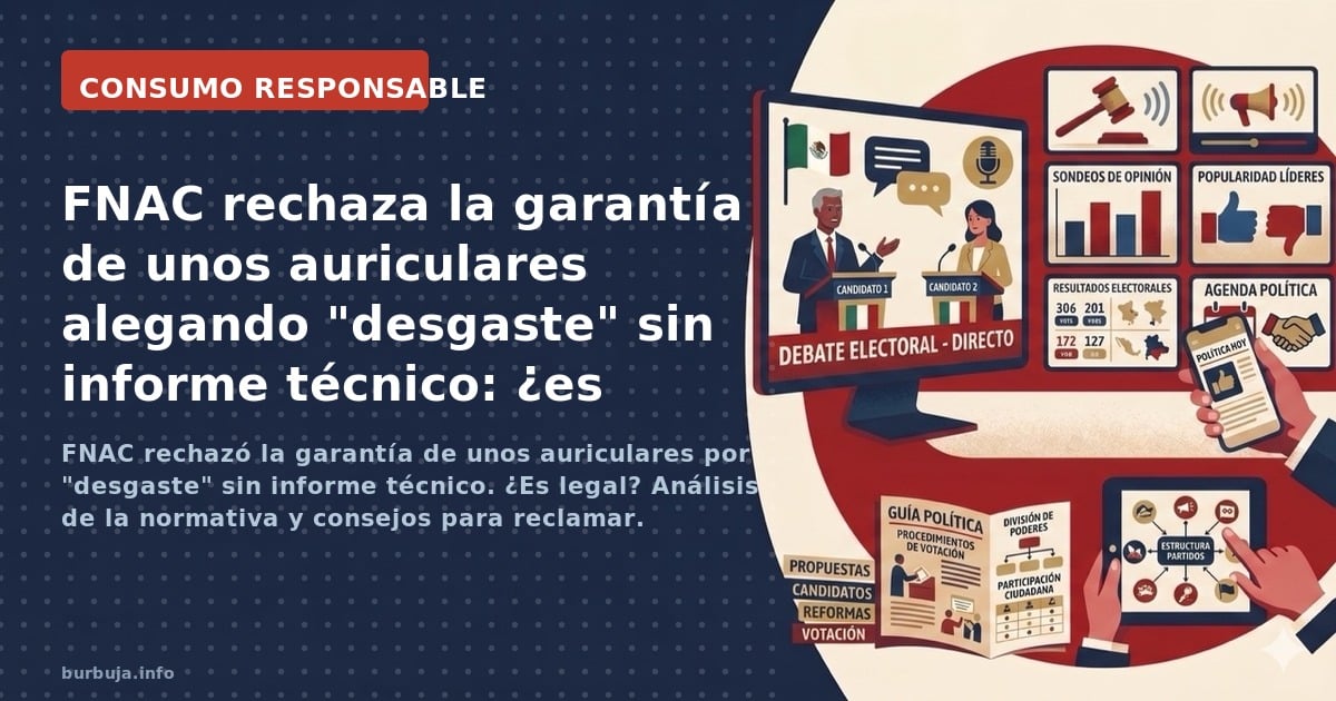 FNAC rechazó la garantía de unos auriculares por "desgaste" sin informe técnico. ¿Es legal? Análisis de la normativa y consej