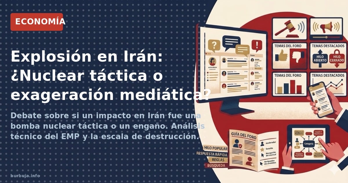 Debate sobre si un impacto en Irán fue una bomba nuclear táctica o un engaño. Análisis técnico del EMP y la escala de destruc