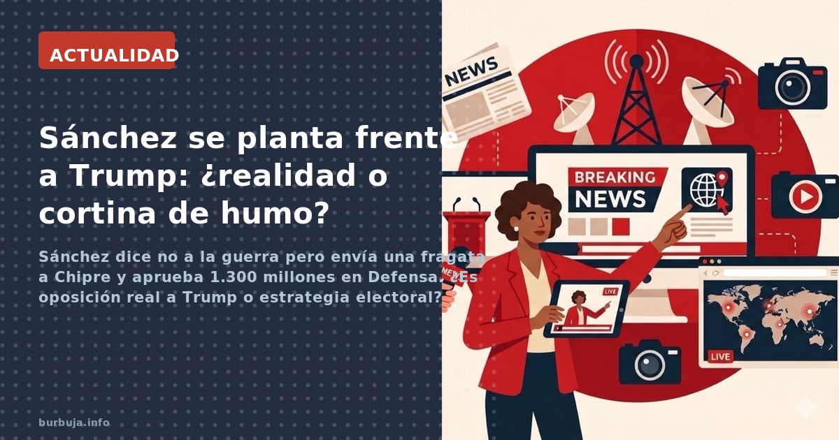 Sánchez dice no a la guerra pero envía una fragata a Chipre y aprueba 1.300 millones en Defensa. ¿Es oposición real a Trump o