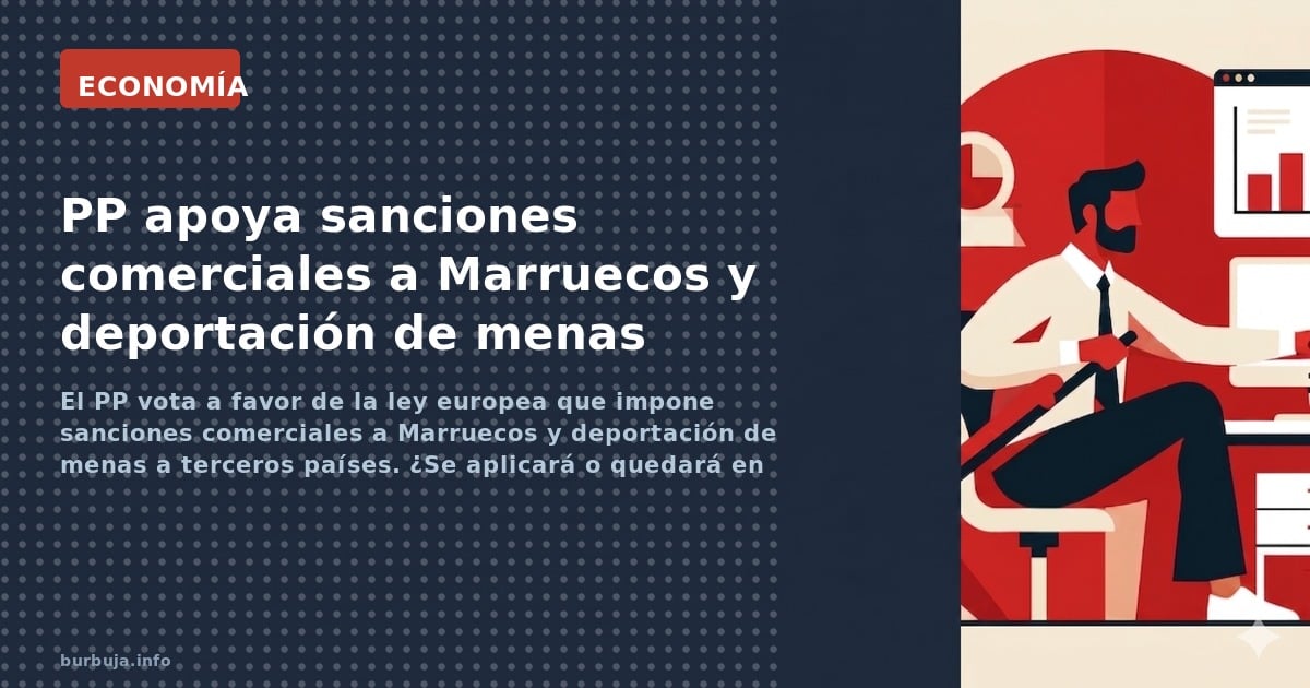 El PP vota a favor de la ley europea que impone sanciones comerciales a Marruecos y deportación de menas a terceros países. ¿