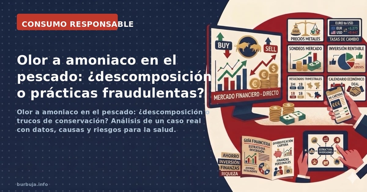 Olor a amoniaco en el pescado: ¿descomposición o trucos de conservación? Análisis de un caso real con datos, causas y riesgos