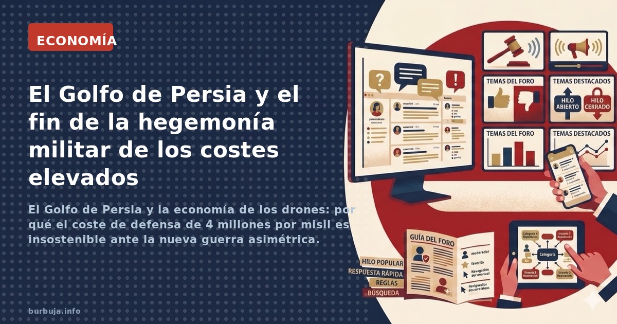 El Golfo de Persia y la economía de los drones: por qué el coste de defensa de 4 millones por misil es insostenible ante la n