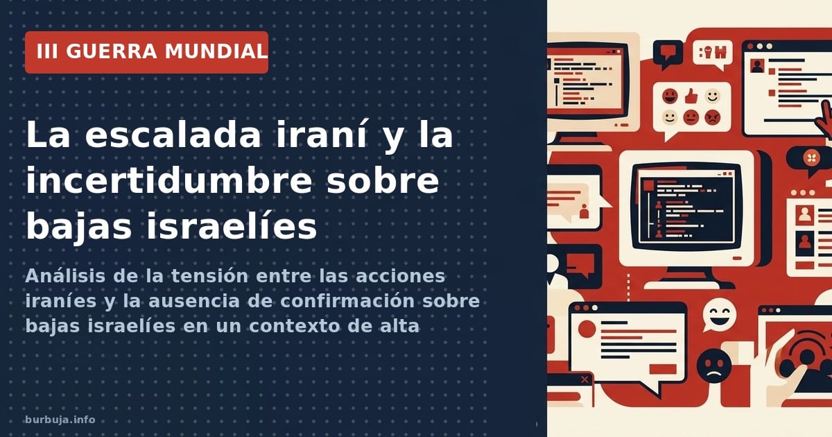 Análisis de la tensión entre las acciones iraníes y la ausencia de confirmación sobre bajas israelíes en un contexto de alta 