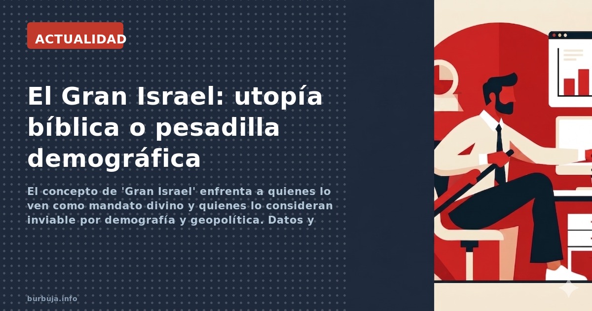 El concepto de 'Gran Israel' enfrenta a quienes lo ven como mandato divino y quienes lo consideran inviable por demografía y 