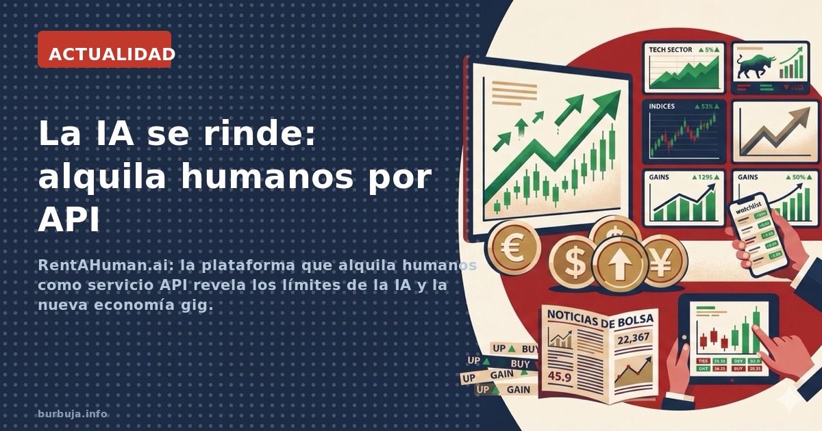 RentAHuman.ai: la plataforma que alquila humanos como servicio API revela los límites de la IA y la nueva economía gig.
