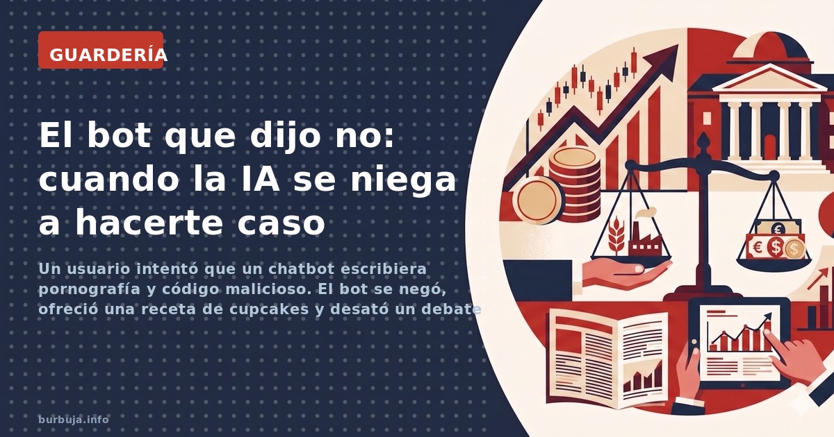 Un usuario intentó que un chatbot escribiera pornografía y código malicioso. El bot se negó, ofreció una receta de cupcakes y
