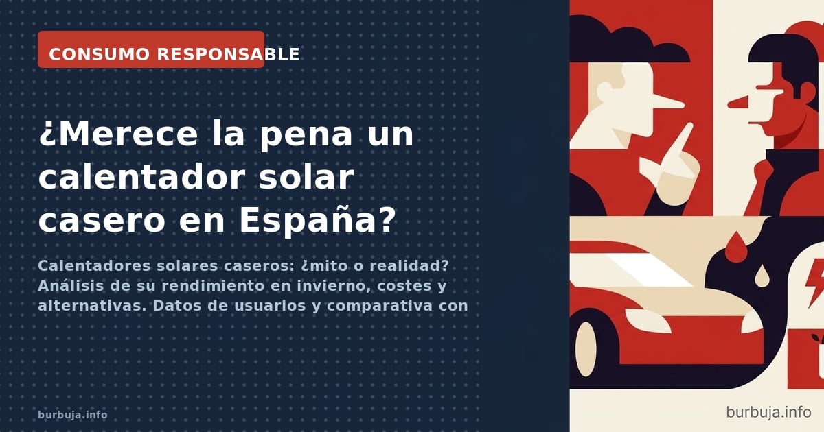 Calentadores solares caseros: ¿mito o realidad? Análisis de su rendimiento en invierno, costes y alternativas. Datos de usuar