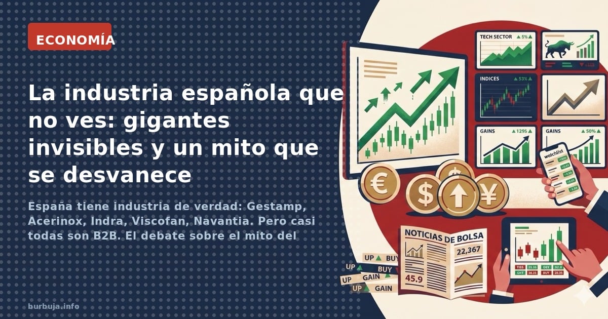 España tiene industria de verdad: Gestamp, Acerinox, Indra, Viscofan, Navantia. Pero casi todas son B2B. El debate sobre el m
