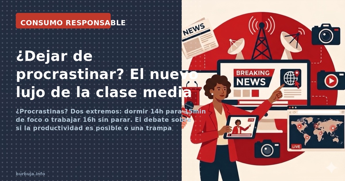 ¿Procrastinas? Dos extremos: dormir 14h para 15min de foco o trabajar 16h sin parar. El debate sobre si la productividad es p