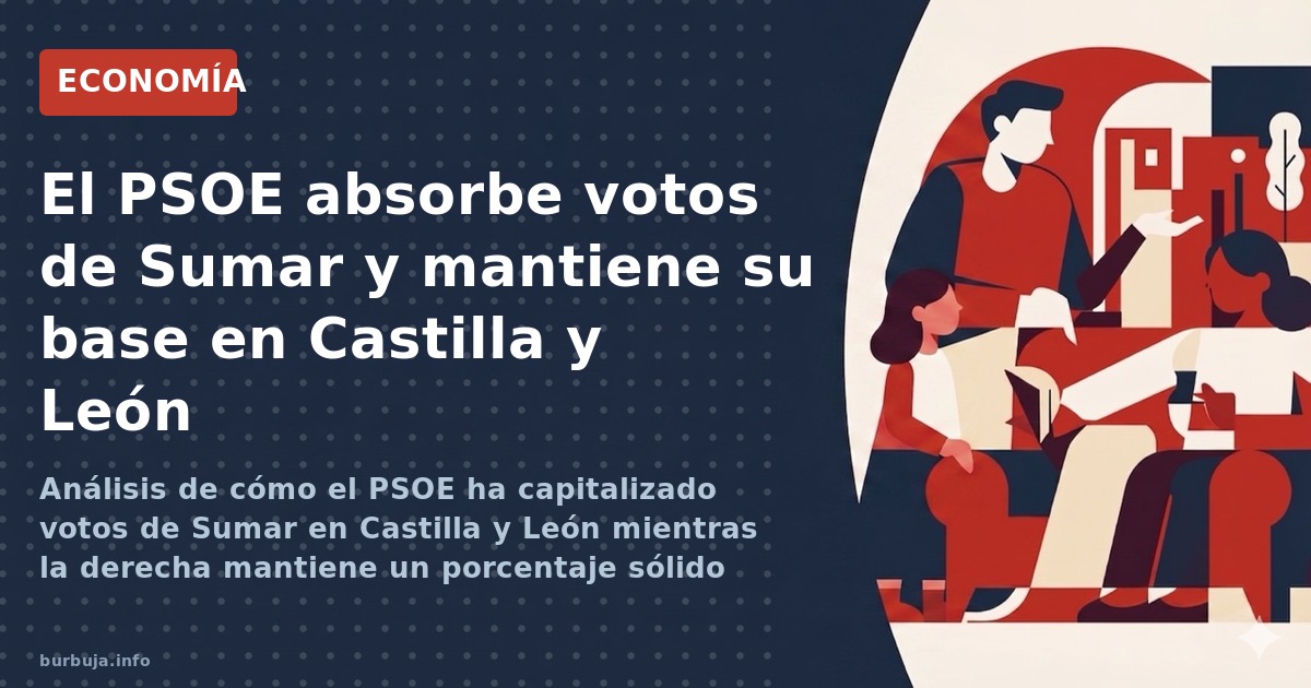 El PSOE absorbe votos de Sumar y mantiene su base en Castilla y León