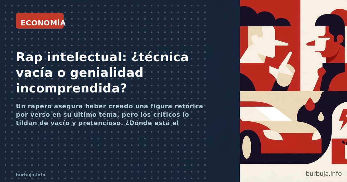 Un rapero asegura haber creado una figura retórica por verso en su último tema, pero los críticos lo tildan de vacío y preten