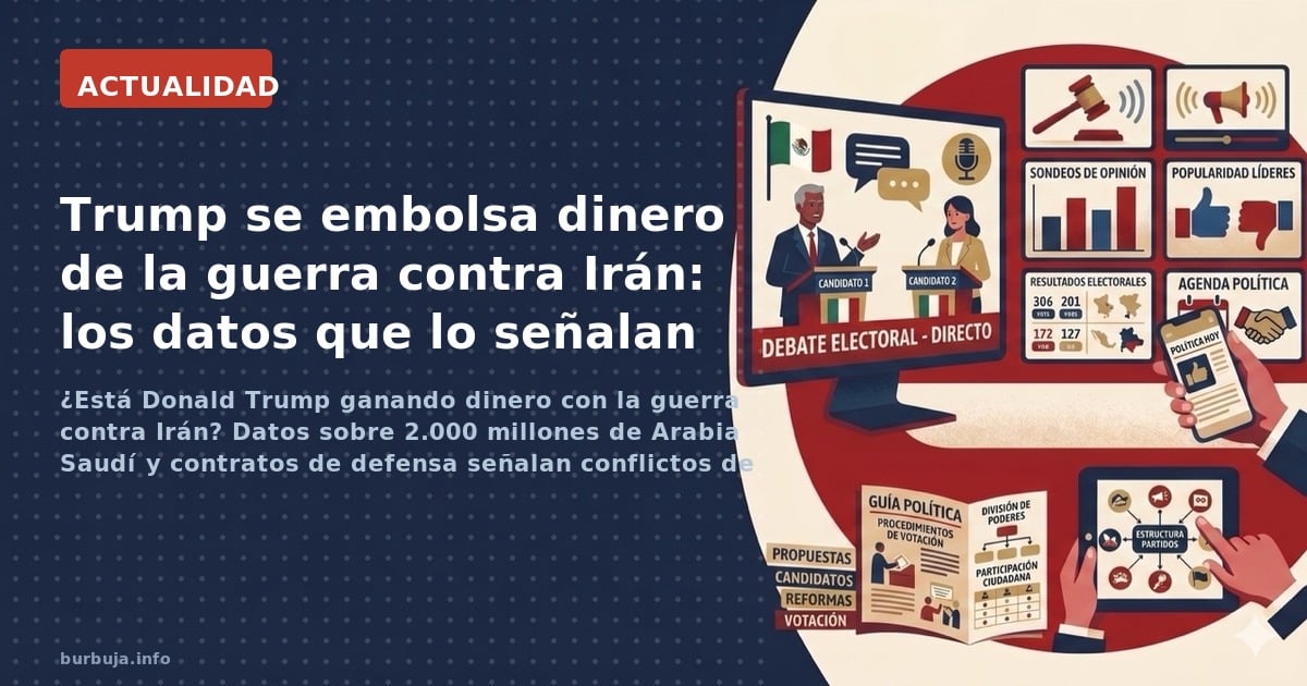 ¿Está Donald Trump ganando dinero con la guerra contra Irán? Datos sobre 2.000 millones de Arabia Saudí y contratos de defens
