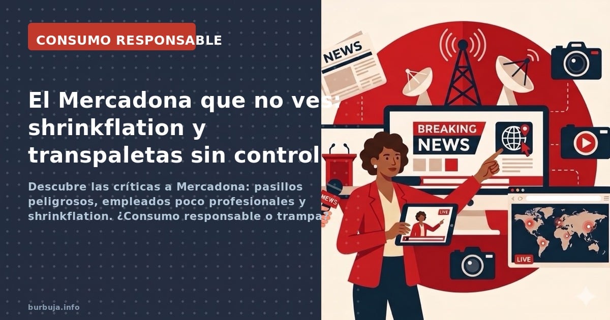 Descubre las críticas a Mercadona: pasillos peligrosos, empleados poco profesionales y shrinkflation. ¿Consumo responsable o 