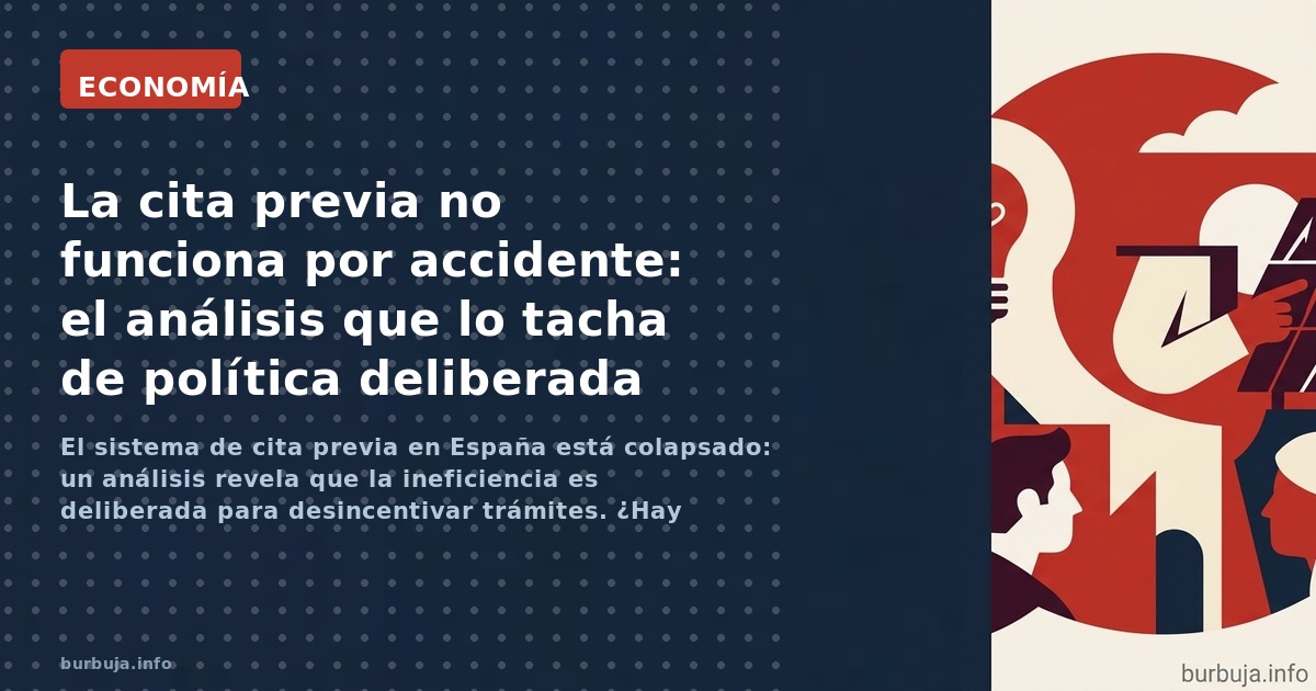 El sistema de cita previa en España está colapsado: un análisis revela que la ineficiencia es deliberada para desincentivar t