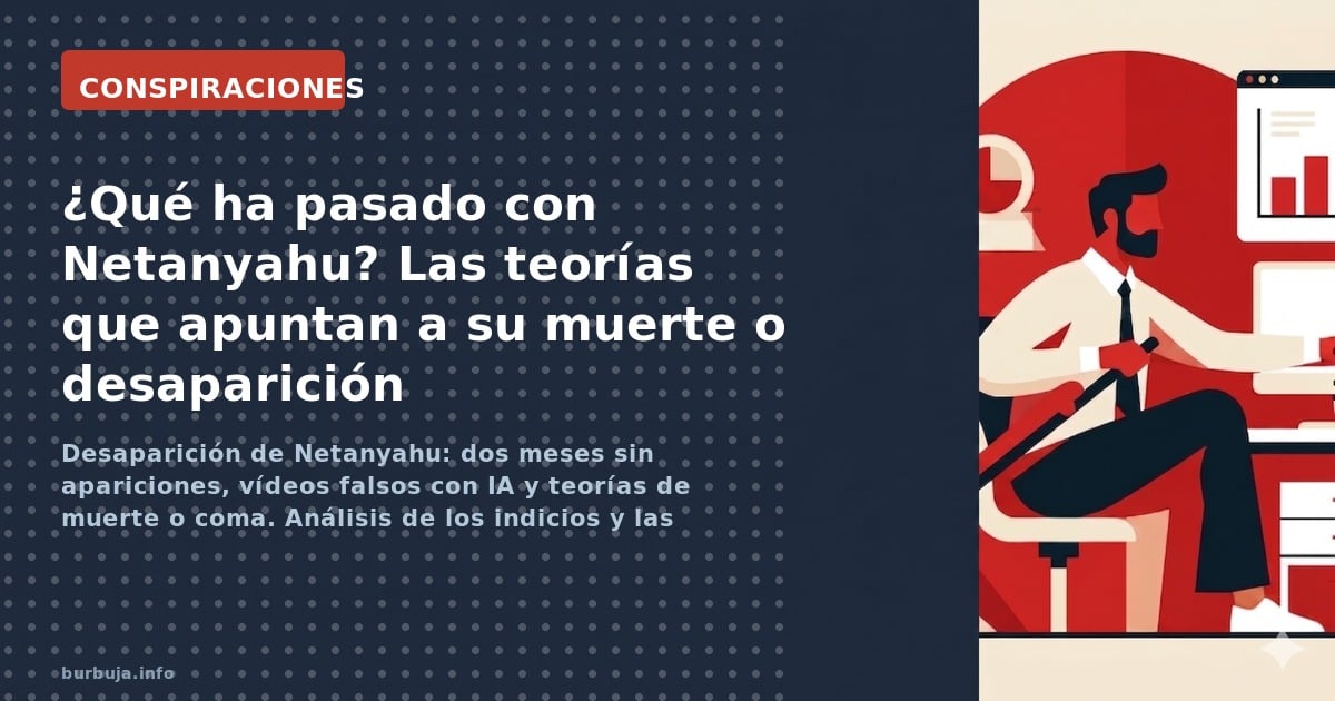 Desaparición de Netanyahu: dos meses sin apariciones, vídeos falsos con IA y teorías de muerte o coma. Análisis de los indici