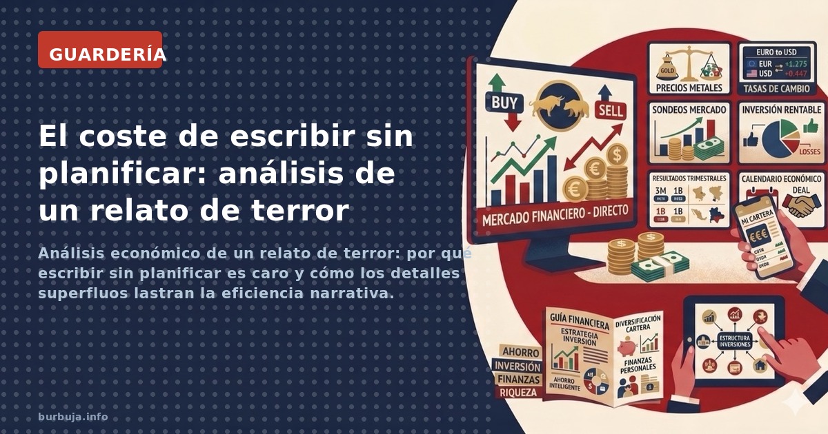Análisis económico de un relato de terror: por qué escribir sin planificar es caro y cómo los detalles superfluos lastran la 