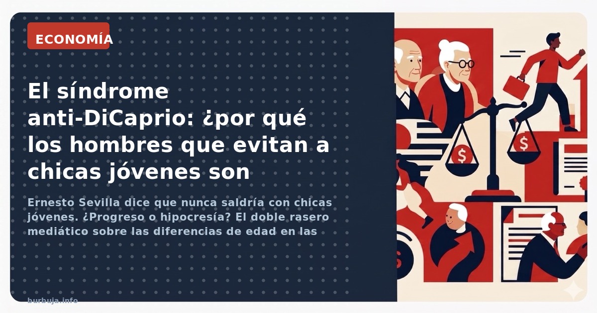 Ernesto Sevilla dice que nunca saldría con chicas jóvenes. ¿Progreso o hipocresía? El doble rasero mediático sobre las difere