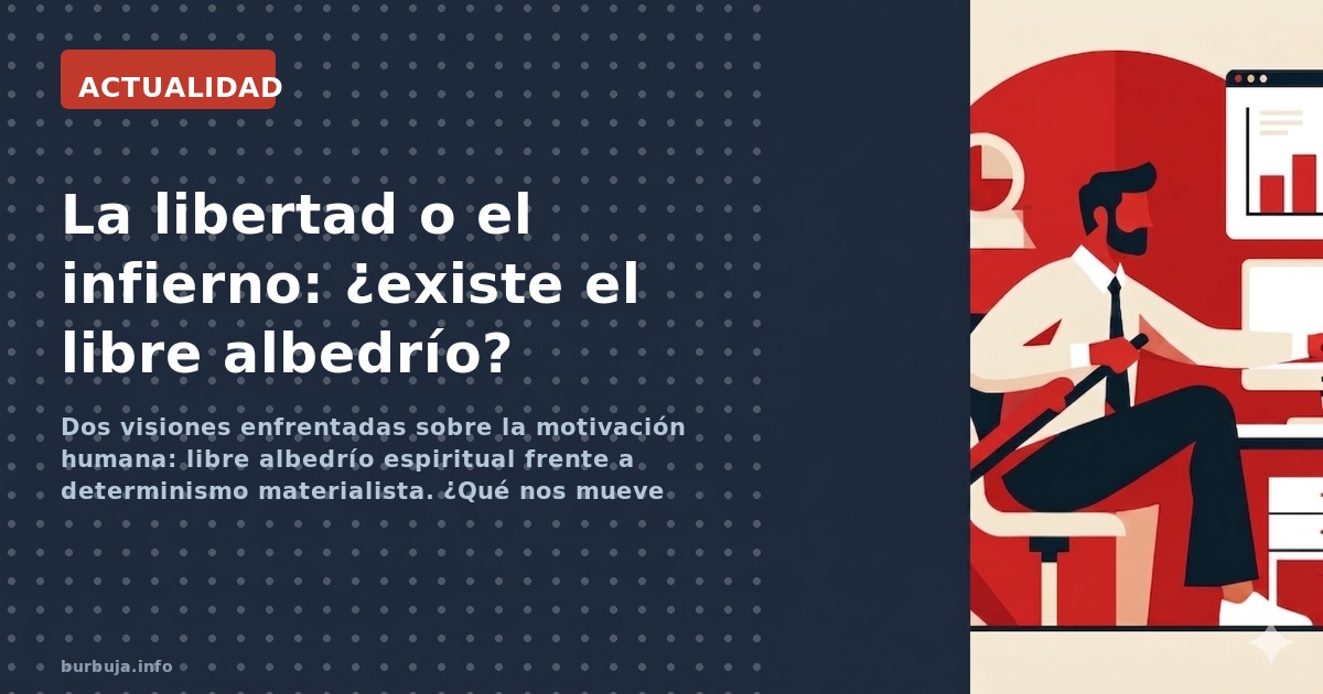 Dos visiones enfrentadas sobre la motivación humana: libre albedrío espiritual frente a determinismo materialista. ¿Qué nos m