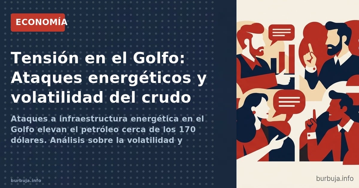 Ataques a infraestructura energética en el Golfo elevan el petróleo cerca de los 170 dólares. Análisis sobre la volatilidad y