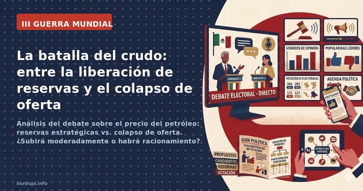 Análisis del debate sobre el precio del petróleo: reservas estratégicas vs. colapso de oferta. ¿Subirá moderadamente o habrá 