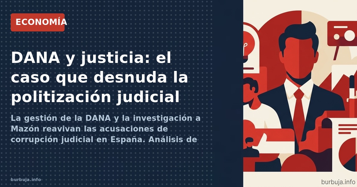 La gestión de la DANA y la investigación a Mazón reavivan las acusaciones de corrupción judicial en España. Análisis de un si