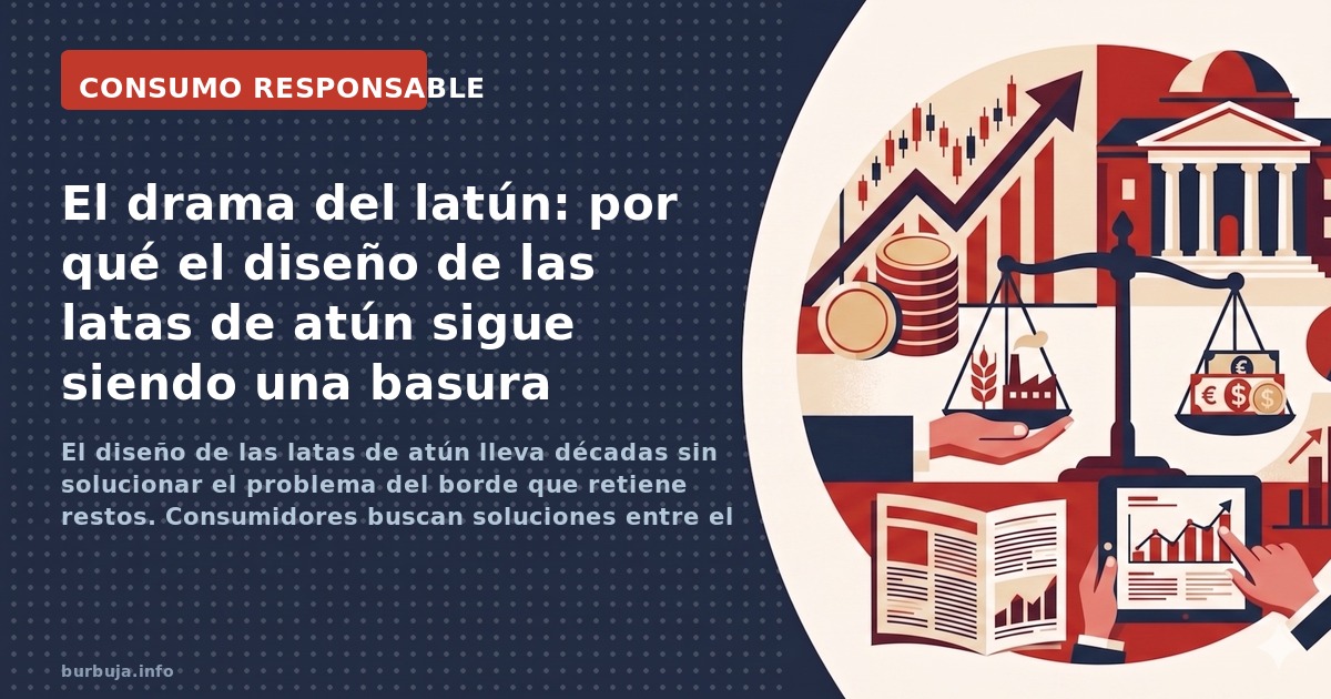 El diseño de las latas de atún lleva décadas sin solucionar el problema del borde que retiene restos. Consumidores buscan sol