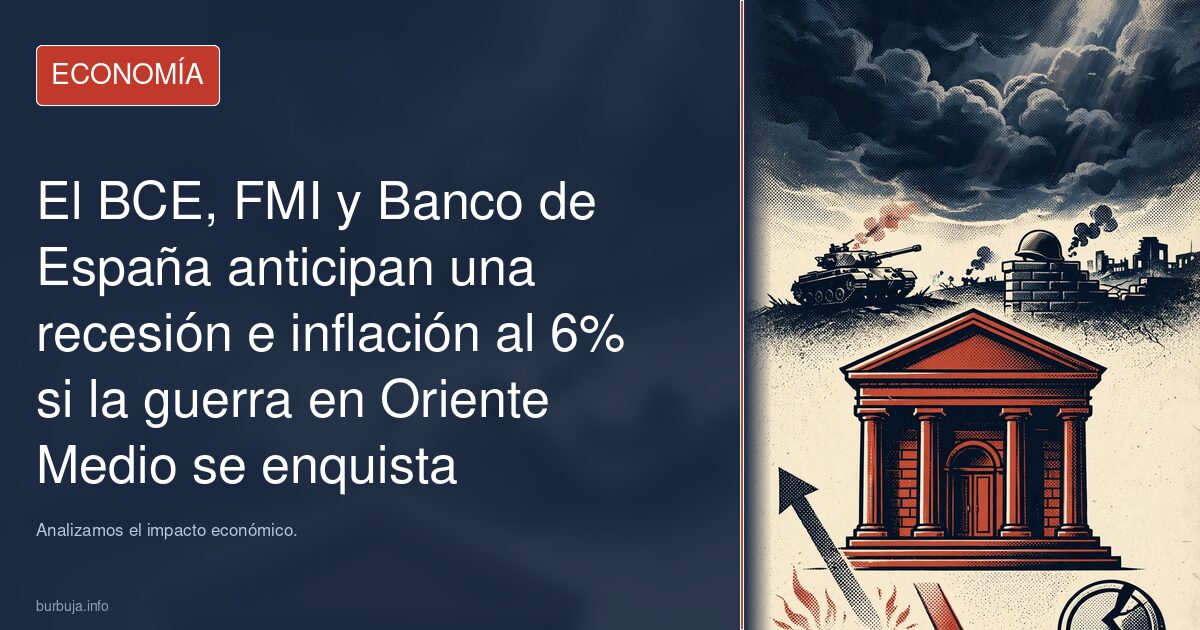 BCE, FMI y Banco de España alertan: la guerra en Oriente Medio podría disparar la inflación al 6% y provocar una recesión. An