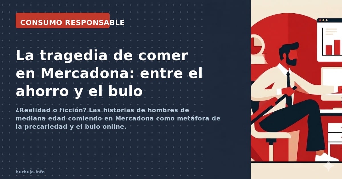¿Realidad o ficción? Las historias de hombres de mediana edad comiendo en Mercadona como metáfora de la precariedad y el bulo