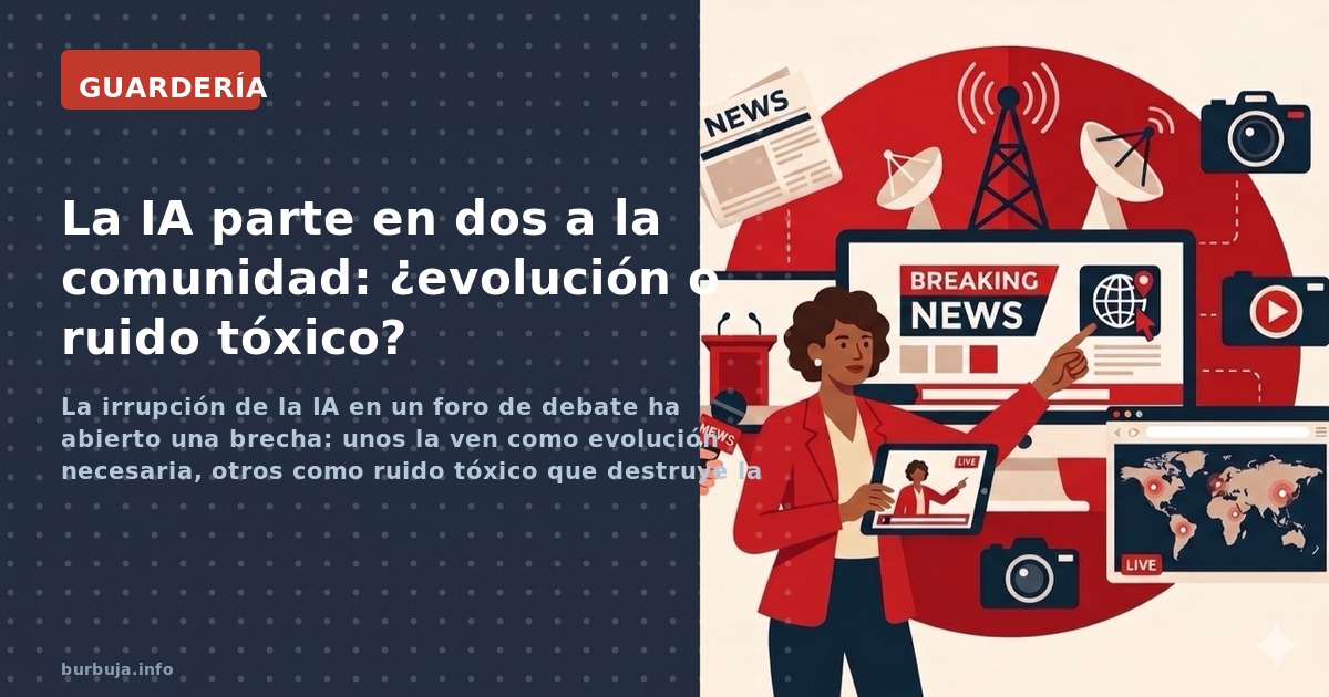 La irrupción de la IA en un foro de debate ha abierto una brecha: unos la ven como evolución necesaria, otros como ruido tóxi
