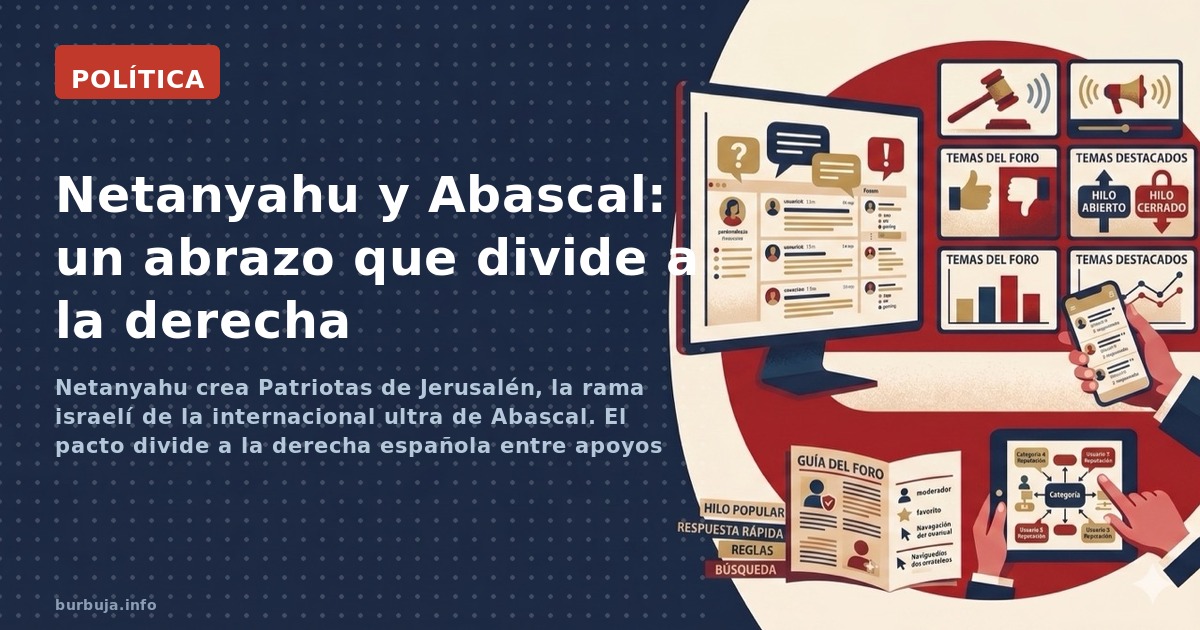 Netanyahu considera “compañeros de armas” a Abascal y sus socios europeos