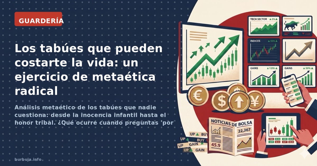 Análisis metaético de los tabúes que nadie cuestiona: desde la inocencia infantil hasta el honor tribal. ¿Qué ocurre cuando p