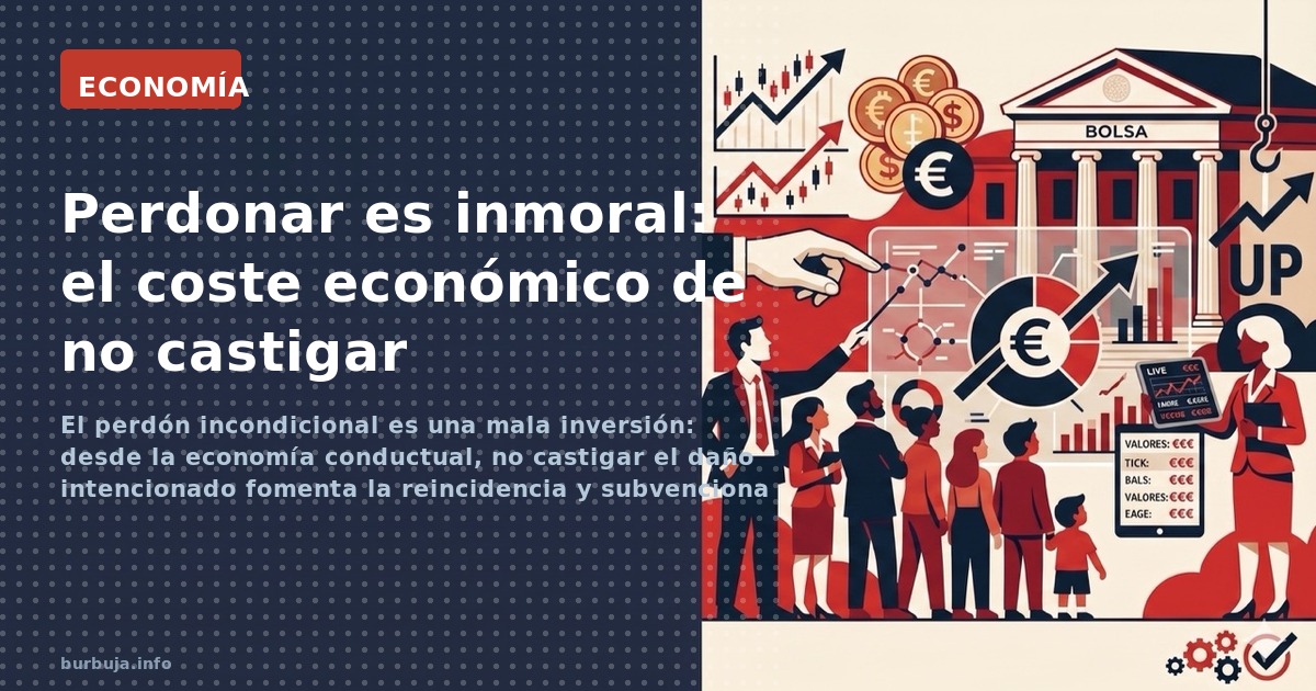 El perdón incondicional es una mala inversión: desde la economía conductual, no castigar el daño intencionado fomenta la rein