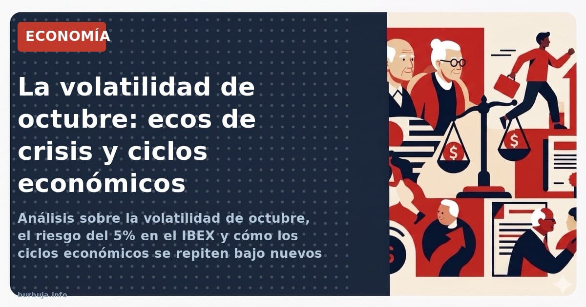 Análisis sobre la volatilidad de octubre, el riesgo del 5% en el IBEX y cómo los ciclos económicos se repiten bajo nuevos dat