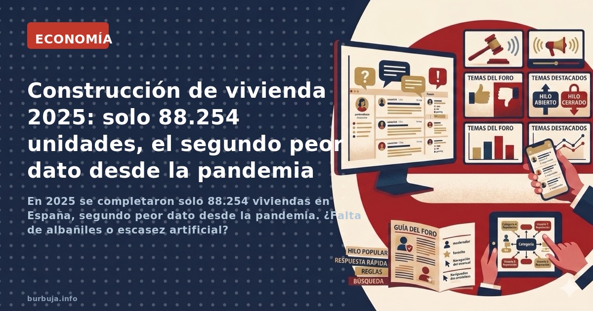 En 2025 se completaron solo 88.254 viviendas en España, segundo peor dato desde la pandemia. ¿Falta de albañiles o escasez ar