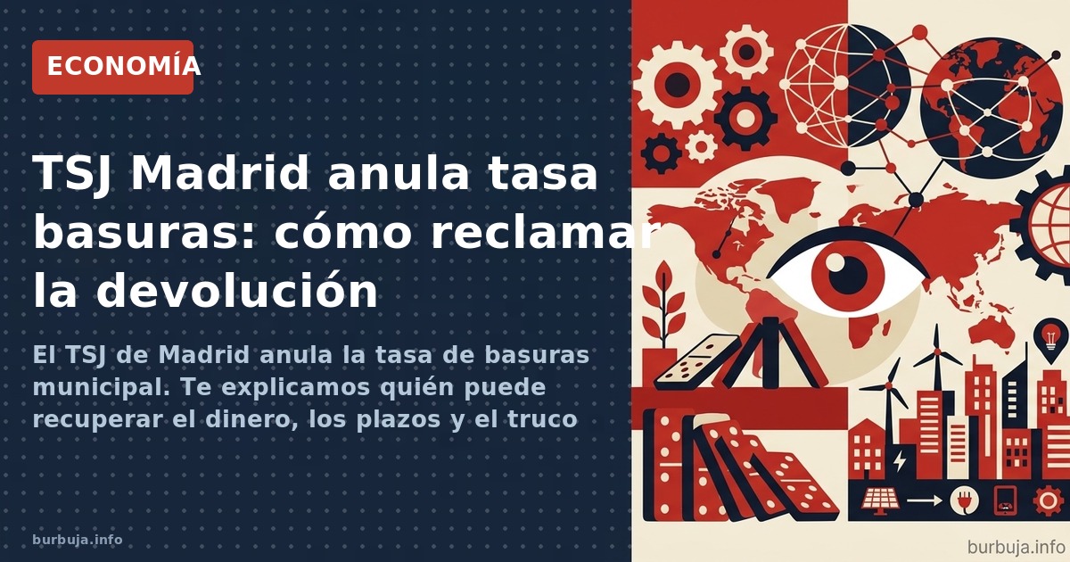 El TSJ de Madrid declara ilegal la tasa de basuras municipal. Si pagaste, puedes reclamar la devolución ante la AEAT. Te expl
