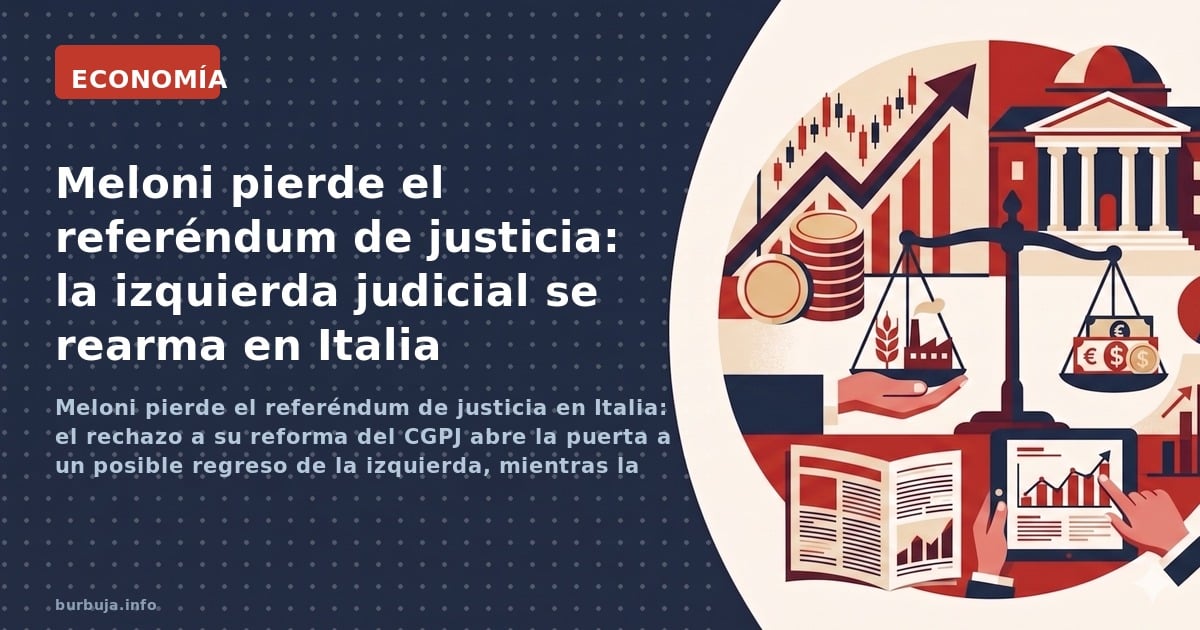 Meloni pierde el referéndum de justicia en Italia: el rechazo a su reforma del CGPJ abre la puerta a un posible regreso de la