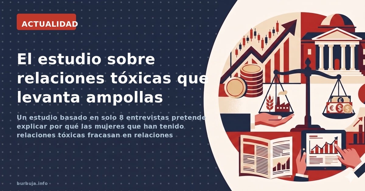 Un estudio basado en solo 8 entrevistas pretende explicar por qué las mujeres que han tenido relaciones tóxicas fracasan en r