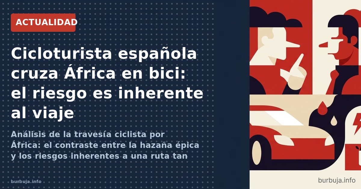 Ciclista española desafía África en bici