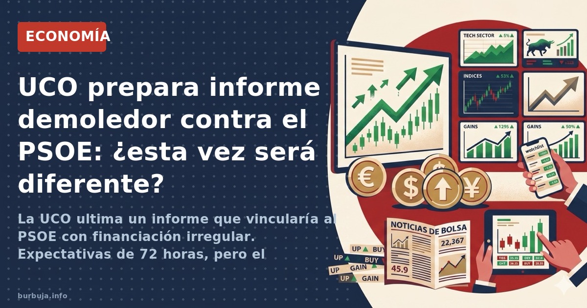 La UCO ultima un informe que vincularía al PSOE con financiación irregular. Expectativas de 72 horas, pero el escepticismo do