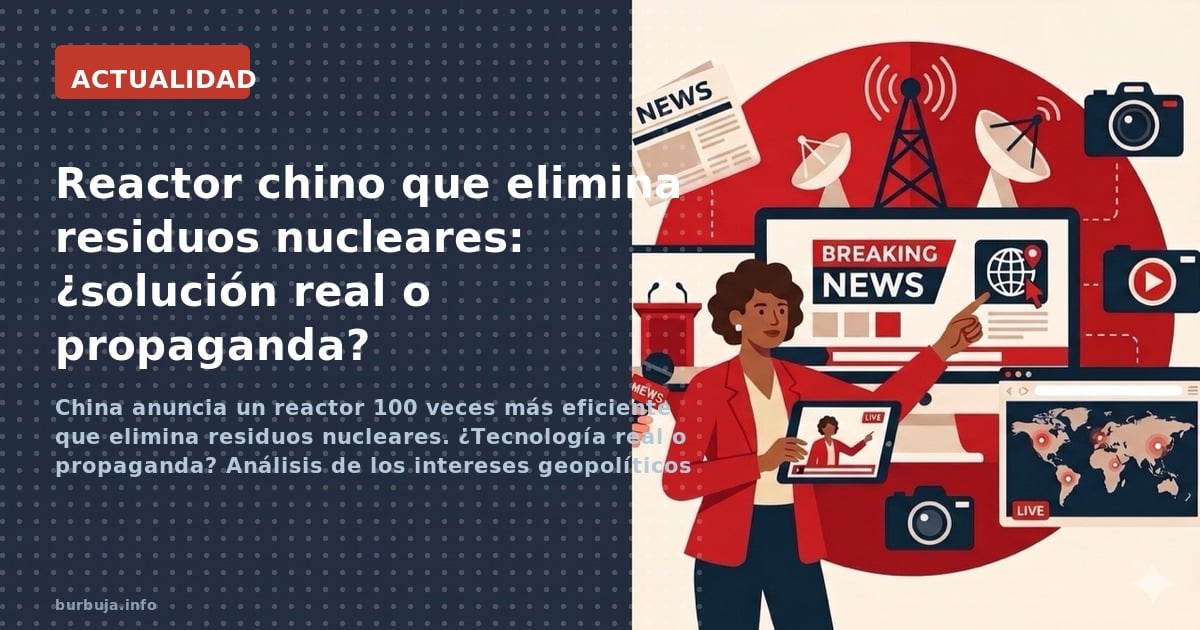China anuncia un reactor 100 veces más eficiente que elimina residuos nucleares. ¿Tecnología real o propaganda? Análisis de l