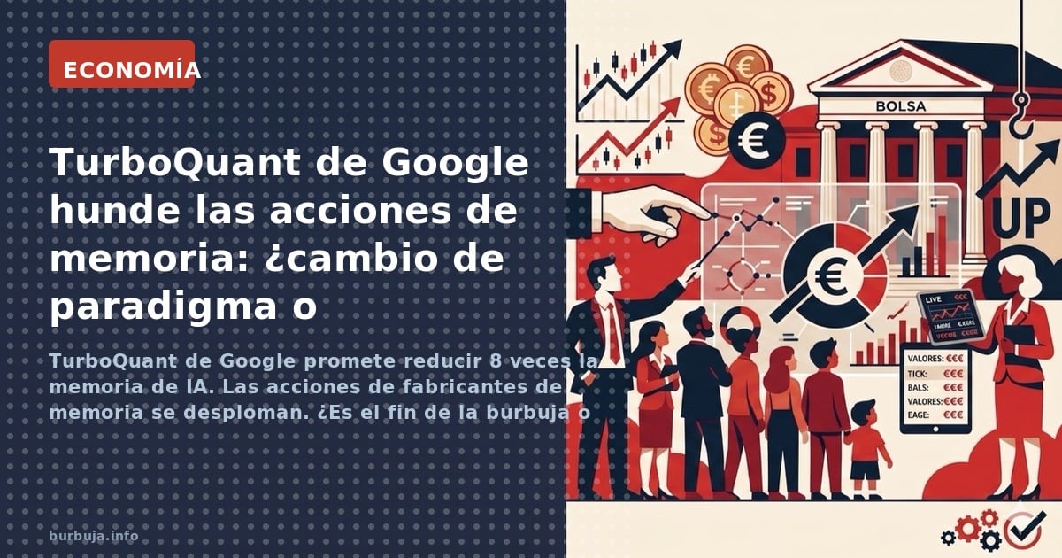 TurboQuant de Google promete reducir 8 veces la memoria de IA. Las acciones de fabricantes de memoria se desploman. ¿Es el fi