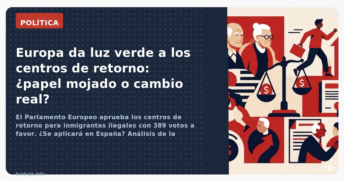 El Parlamento Europeo aprueba los centros de retorno para inmigrantes ilegales con 389 votos a favor. ¿Se aplicará en España?