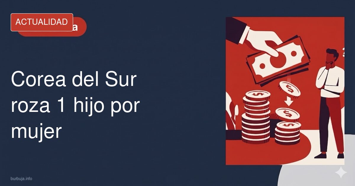 Corea del Sur roza 1 hijo por mujer