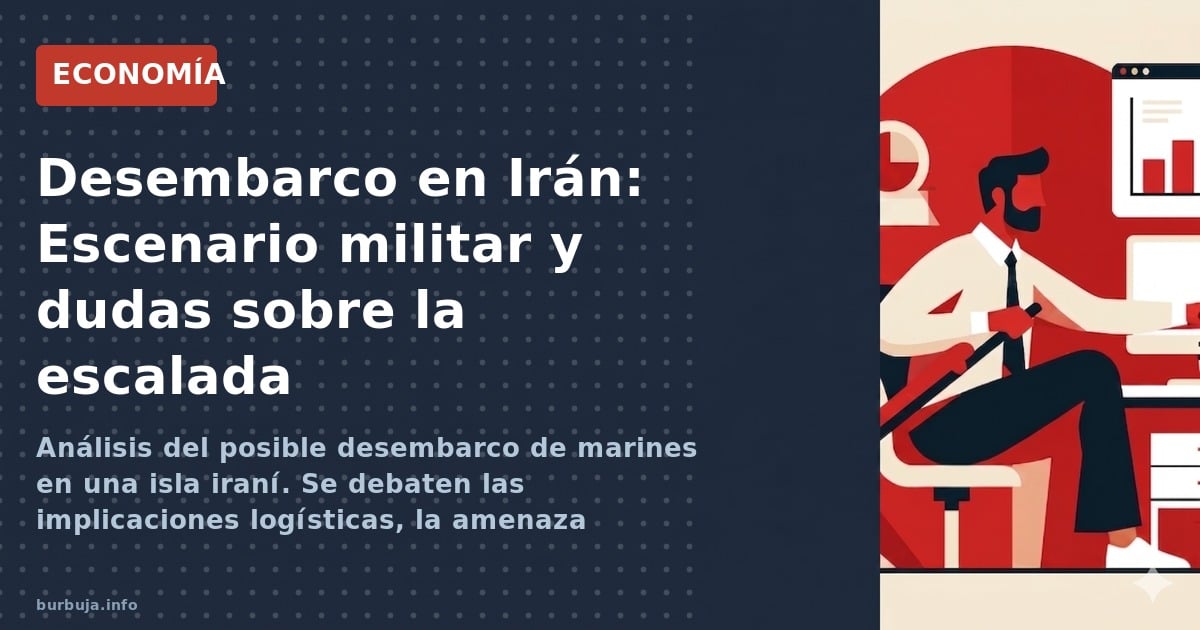 Análisis del posible desembarco de marines en una isla iraní. Se debaten las implicaciones logísticas, la amenaza misilística