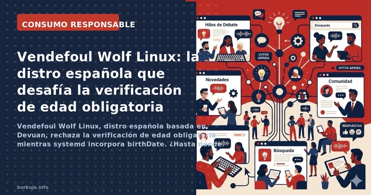 Vendefoul Wolf Linux, distro española basada en Devuan, rechaza la verificación de edad obligatoria mientras systemd incorpor