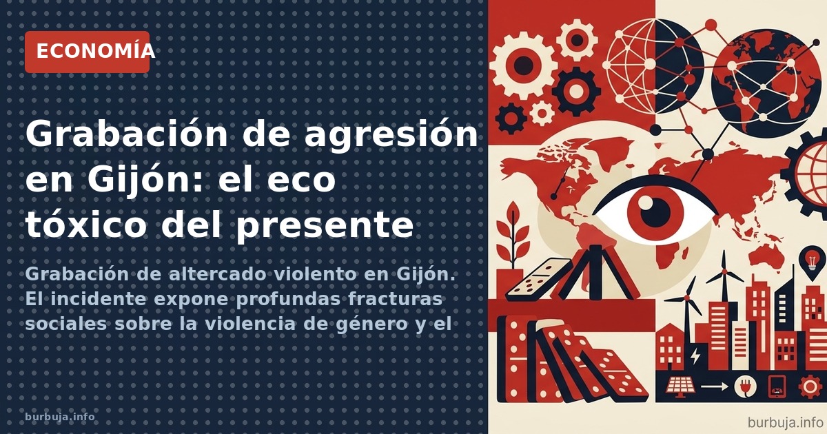 Grabación de altercado violento en Gijón. El incidente expone profundas fracturas sociales sobre la violencia de género y el 